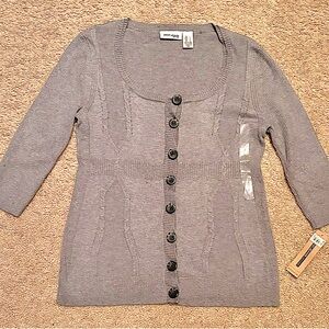 DKNY Jeans Women's Grey Cardigan Sweater